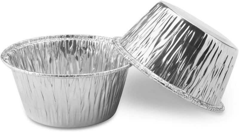 Qicfrk 150 Pack Aluminum Foil Ramekins 4 oz Disposable Foil Ramekins Foil Baking Cups for Tart, Souffle, Appetizer, Pudding, Creme Brulee - Image 5